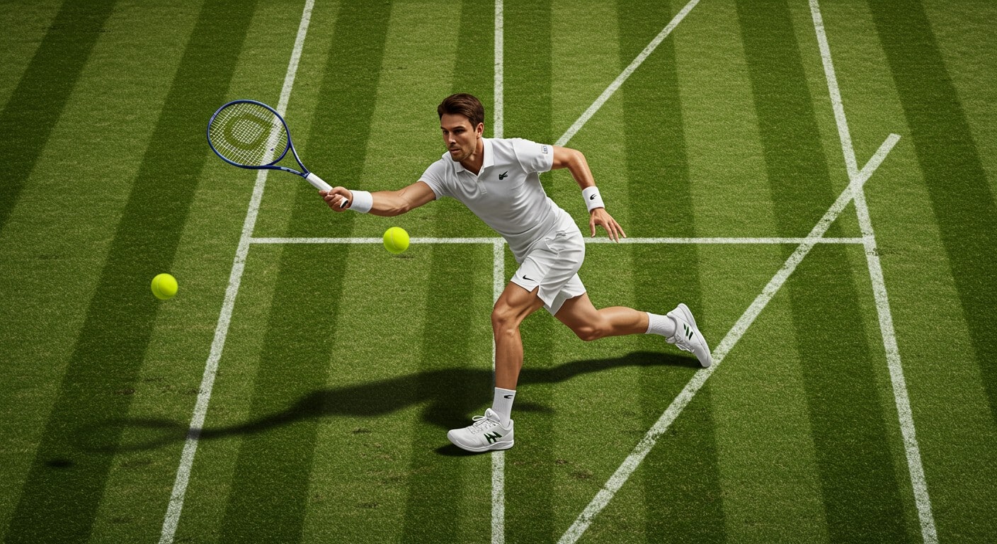 Le slice de revers domine à Wimbledon grâce au gazon. Découvrez pourquoi ce coup est si efficace et comment il perturbe les adversaires.