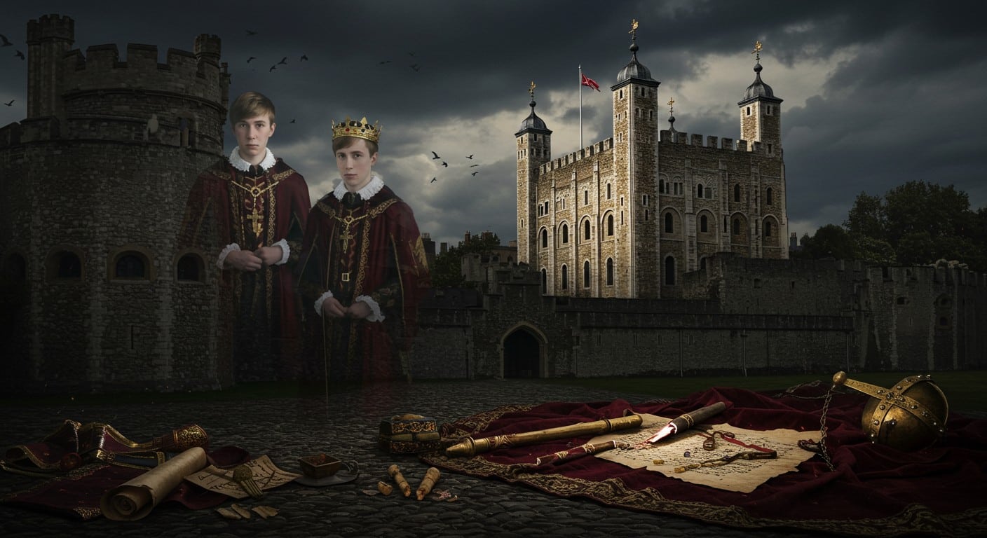 Les princes disparus de la Tour de Londres en 1483 auraient-ils survécu ? Une nouvelle enquête remet en question l’histoire officielle. Découvrez ce mystère !