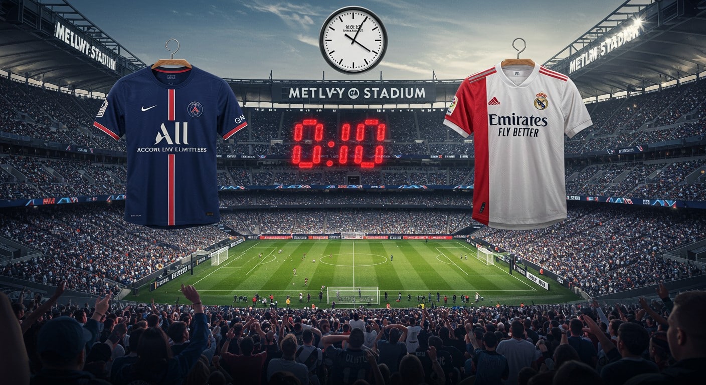 PSG-Real Madrid : le match retardé de 10 minutes en demi-finale du Mondial des clubs. Découvrez les raisons, les enjeux et l’intensité de ce choc !