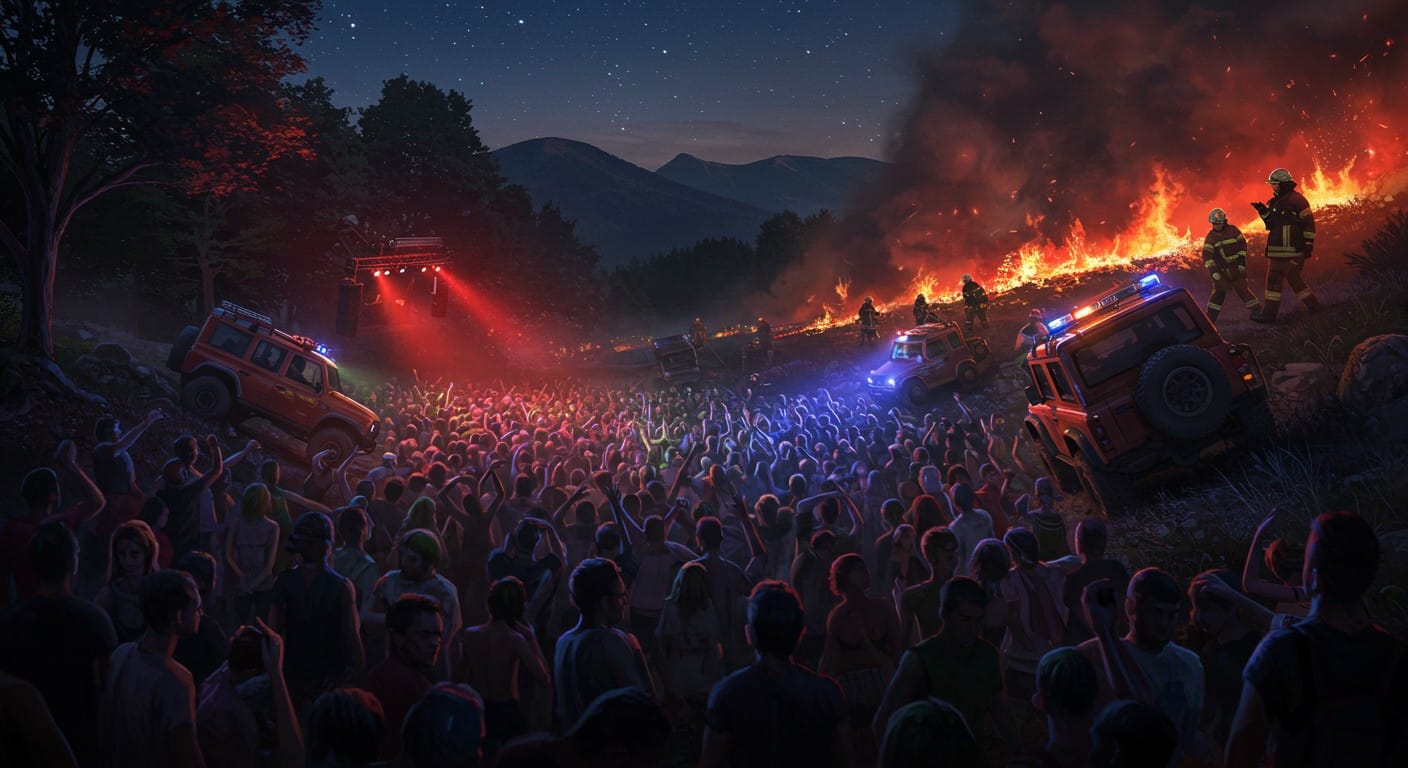 Une rave-party illégale attire 12 000 personnes en Lozère, malgré un accident mortel. Quels risques et enjeux ? Découvrez l’ampleur de l’événement.