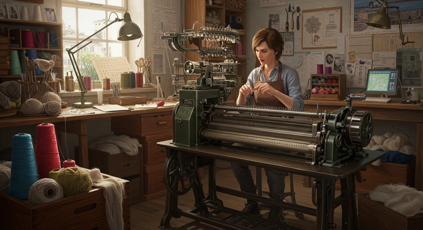 Amandine Fery redonne vie à une machine à tricoter du XIXe siècle pour préserver le savoir-faire textile à Romilly-sur-Seine. Découvrez son projet innovant !
