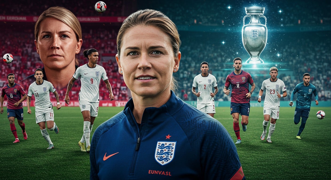 Sarina Wiegman vise une 5e finale à l’Euro féminin 2025 avec l’Angleterre. Découvrez son coaching gagnant et son mental d’acier !