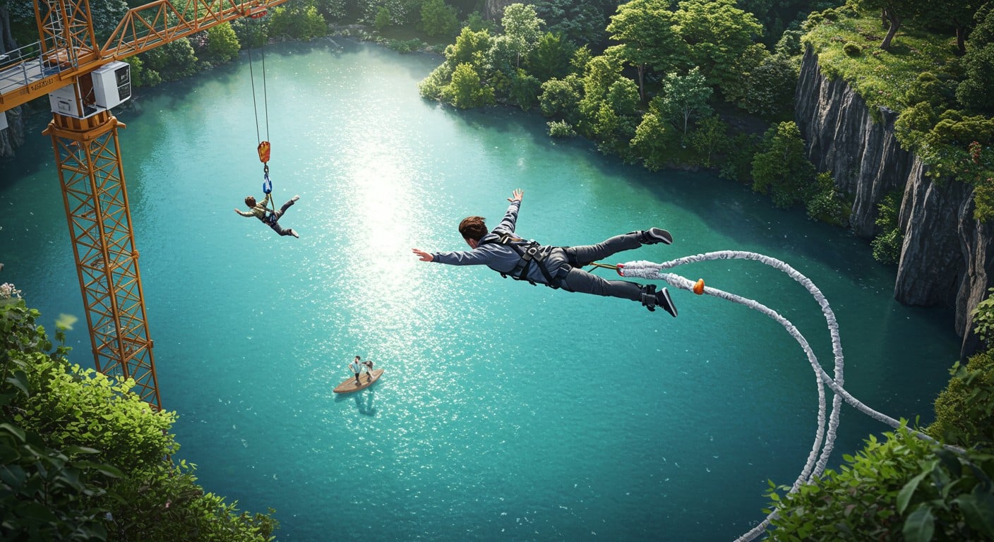 Saut à l’élastique de 60 m au-dessus des lacs de l’Essonne, le 14 juillet, pour une bonne cause. Découvrez une expérience unique mêlant adrénaline et solidarité !