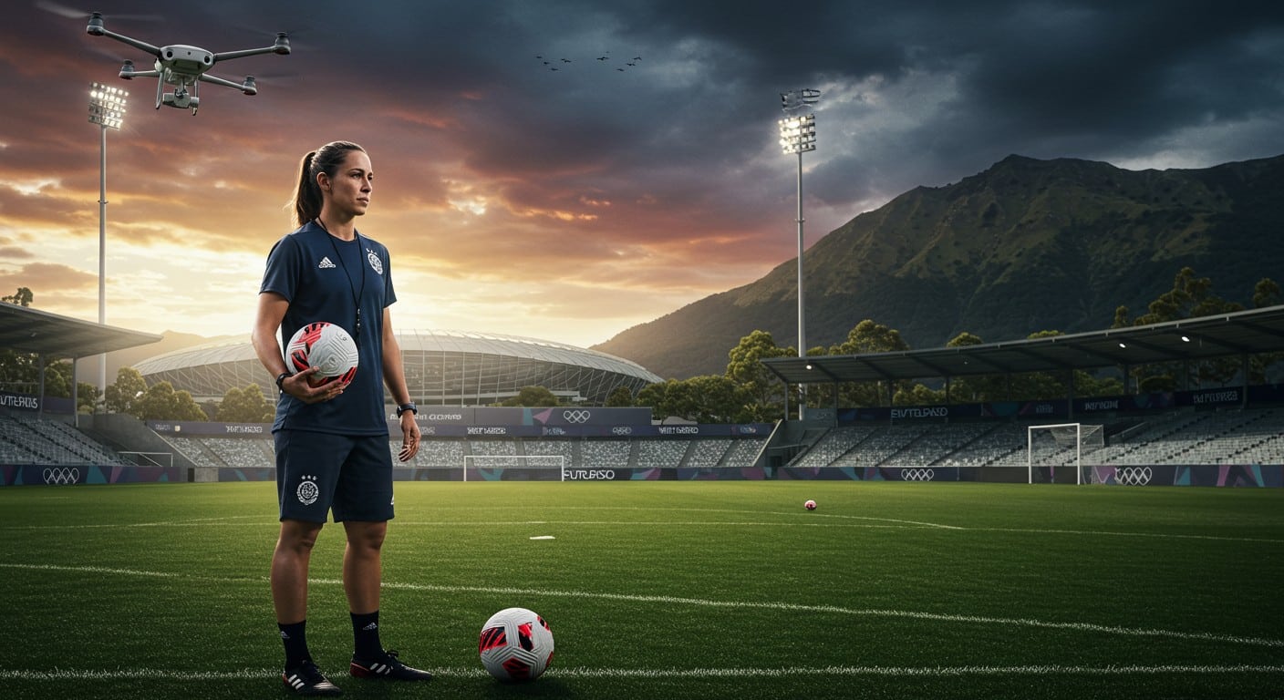 Suspendue pour espionnage aux JO 2024, une coach de foot trouve un nouveau départ en Nouvelle-Zélande. Découvrez son histoire et ses défis !