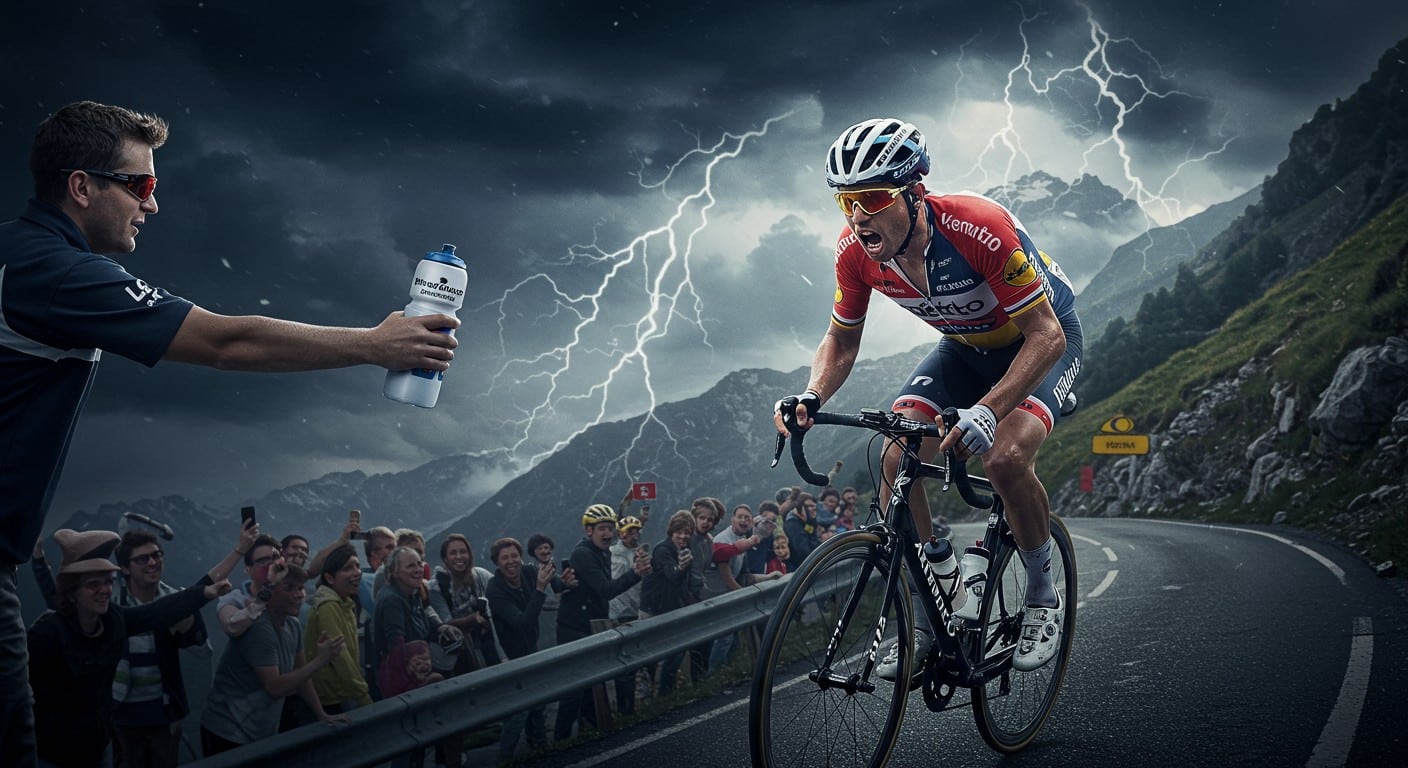 Un coureur du Tour de France 2025 au cœur d'une polémique pour un bidon collé. Découvrez les excuses, les sanctions et l'impact sur la course !
