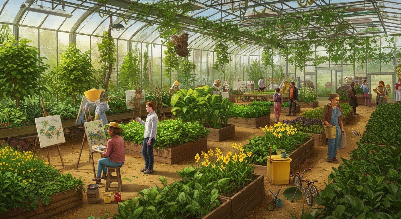Découvrez les serres de Beaudreville, un tiers-lieu en Essonne mêlant agriculture et culture. Artistes et agriculteurs innovent dans un espace atypique.