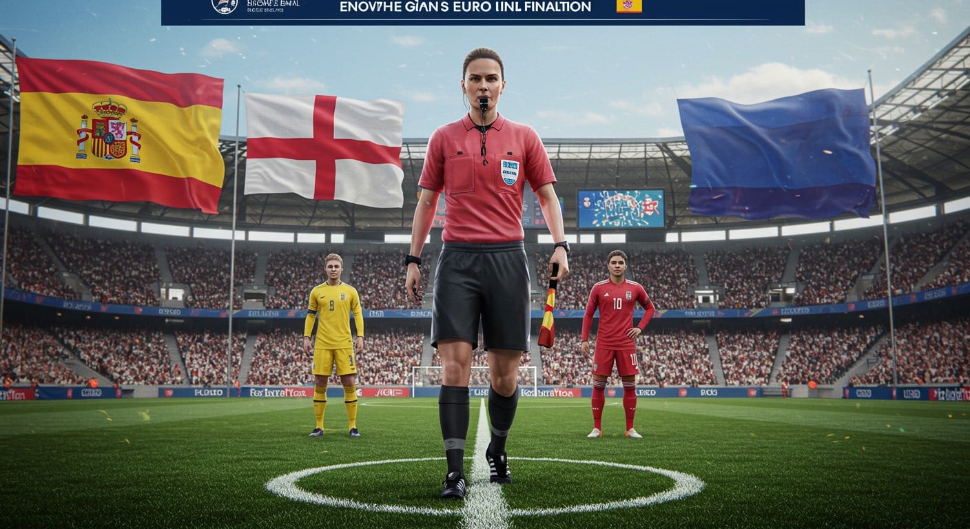 Stéphanie Frappart arbitrera la finale Angleterre-Espagne de l’Euro 2025 féminin. Découvrez son parcours et l’importance de cet événement !