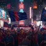 Supporters du PSG à Times Square : Une Fête Épique Avant la Finale