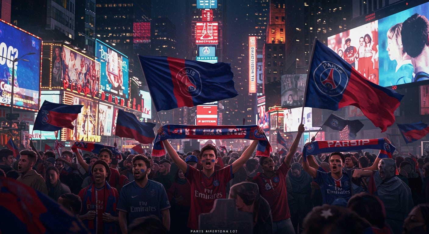 Fans du PSG envahissent Times Square avant la finale de la Coupe du monde des clubs 2025 contre Chelsea. Découvrez l'ambiance électrique et les enjeux de ce match historique.