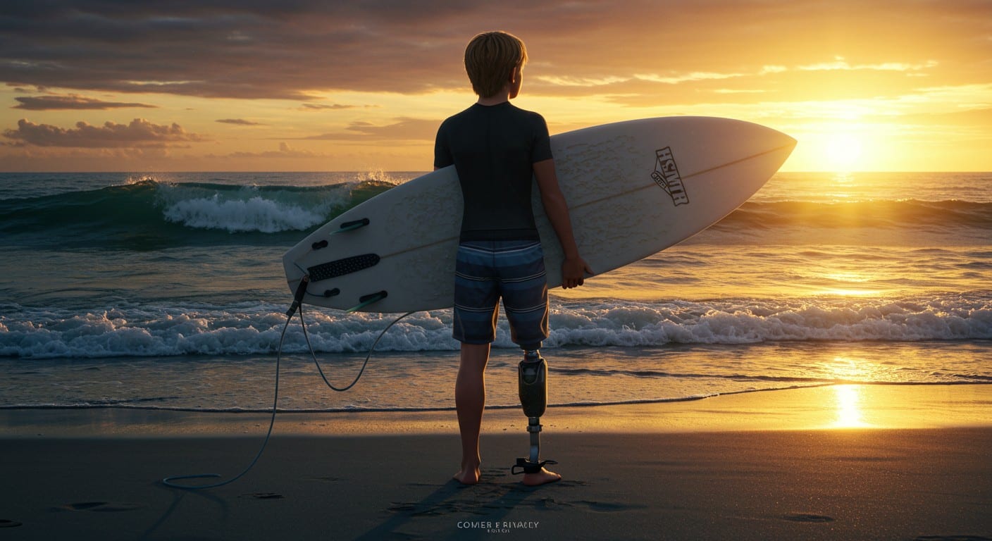 Un enfant amputé après une attaque de requin raconte son courageux retour à l’eau et sa passion pour le surf. Découvrez son histoire inspirante de résilience.