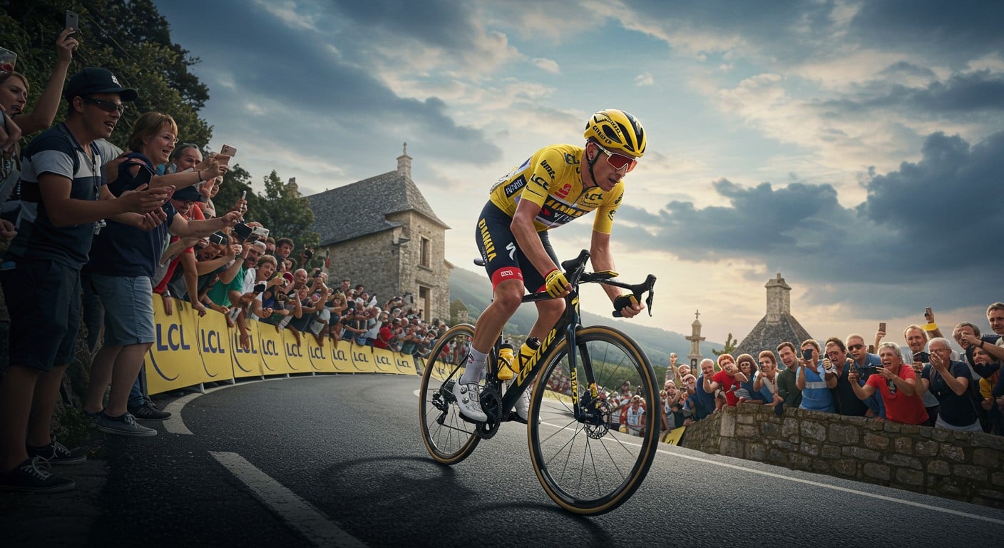 Pogacar s’impose à Mûr-de-Bretagne lors de la 7e étape du Tour de France 2025 et reprend le maillot jaune. Découvrez le classement et les moments forts !
