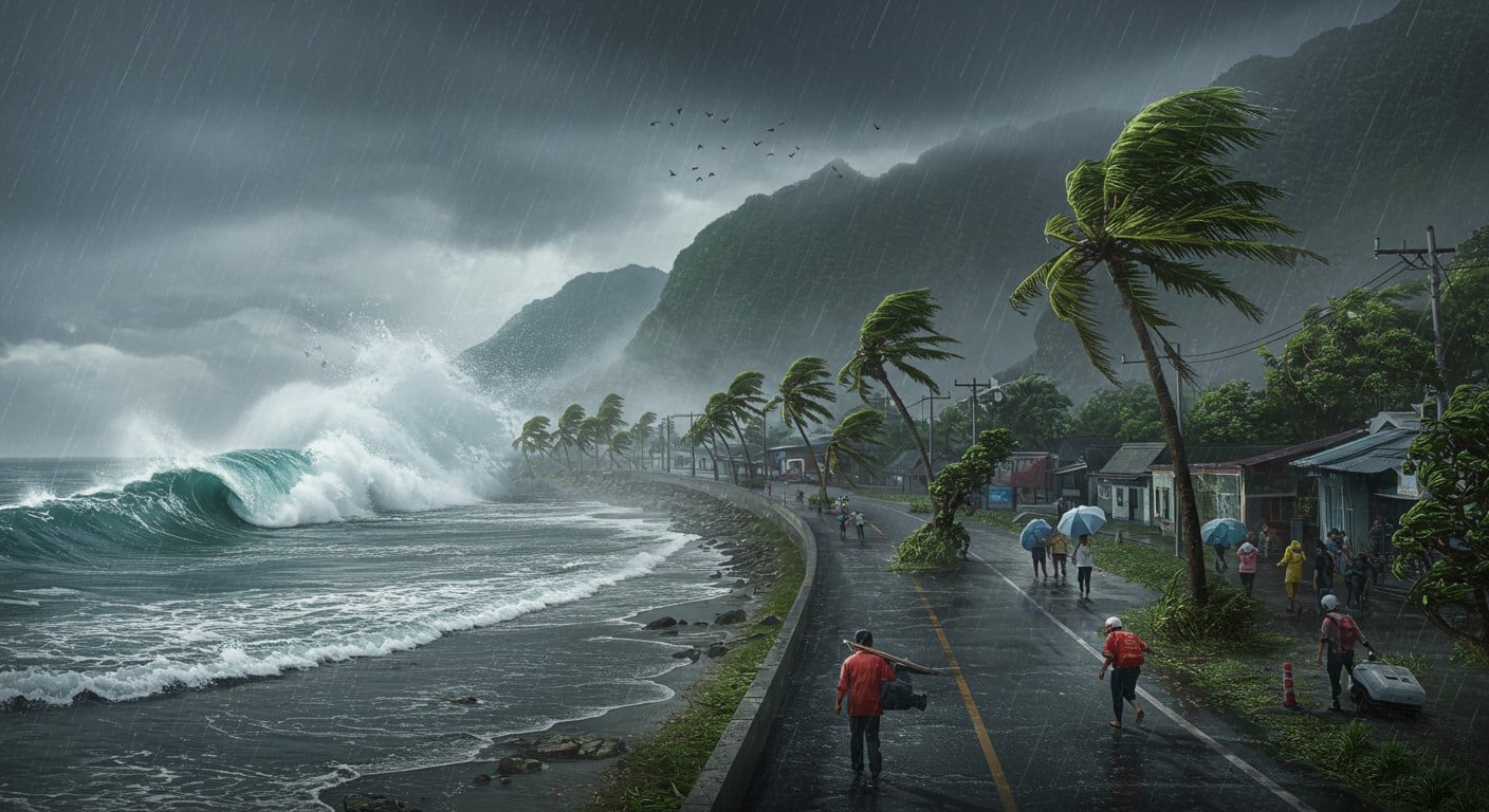 Le typhon Danas frappe Taïwan, causant inondations et évacuations massives. Découvrez l’impact de cette tempête violente et ses conséquences.