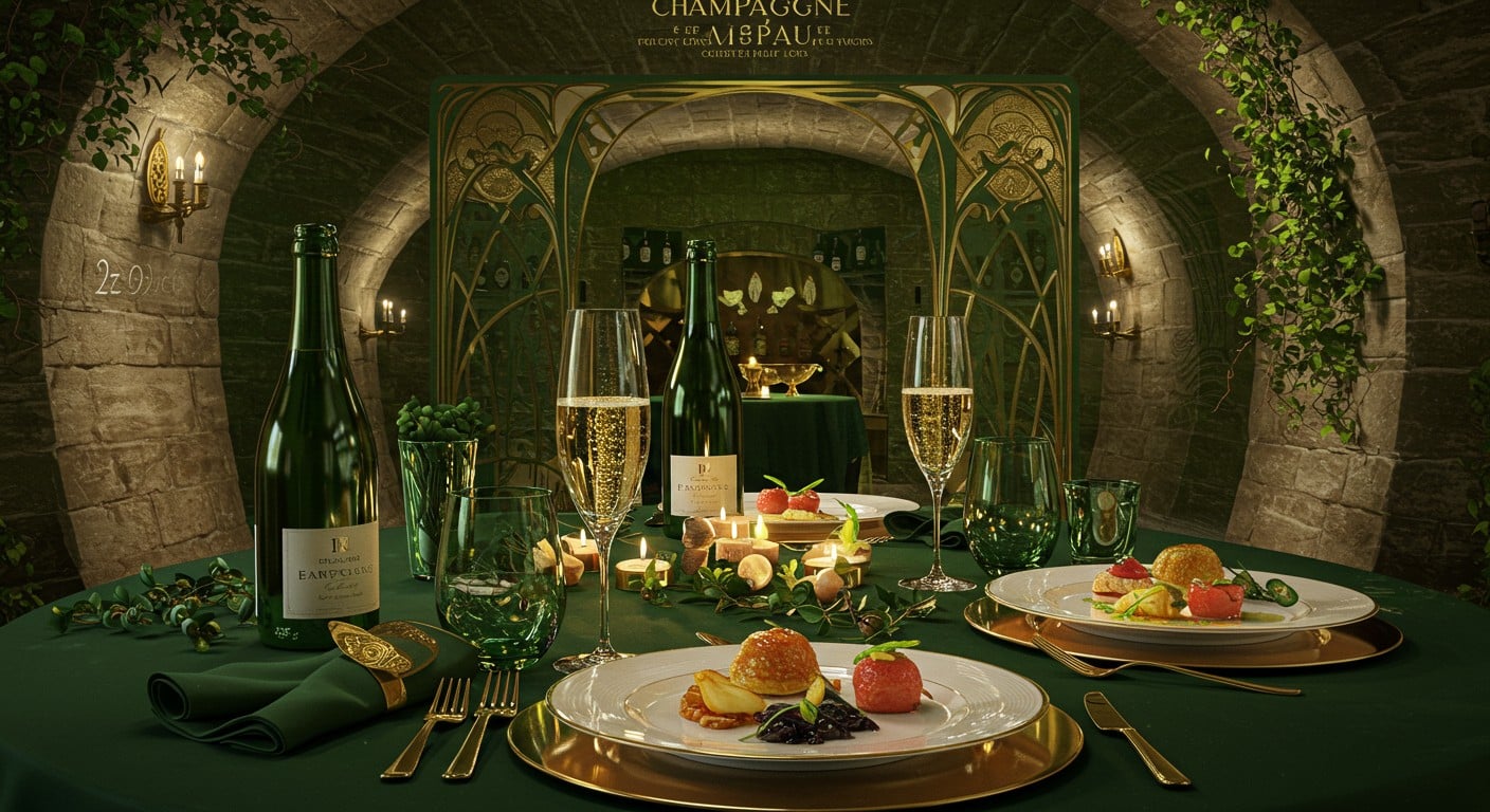 Découvrez les 5 meilleures tables des maisons de Champagne, alliant gastronomie et bulles dans des lieux uniques. Réservez votre expérience !