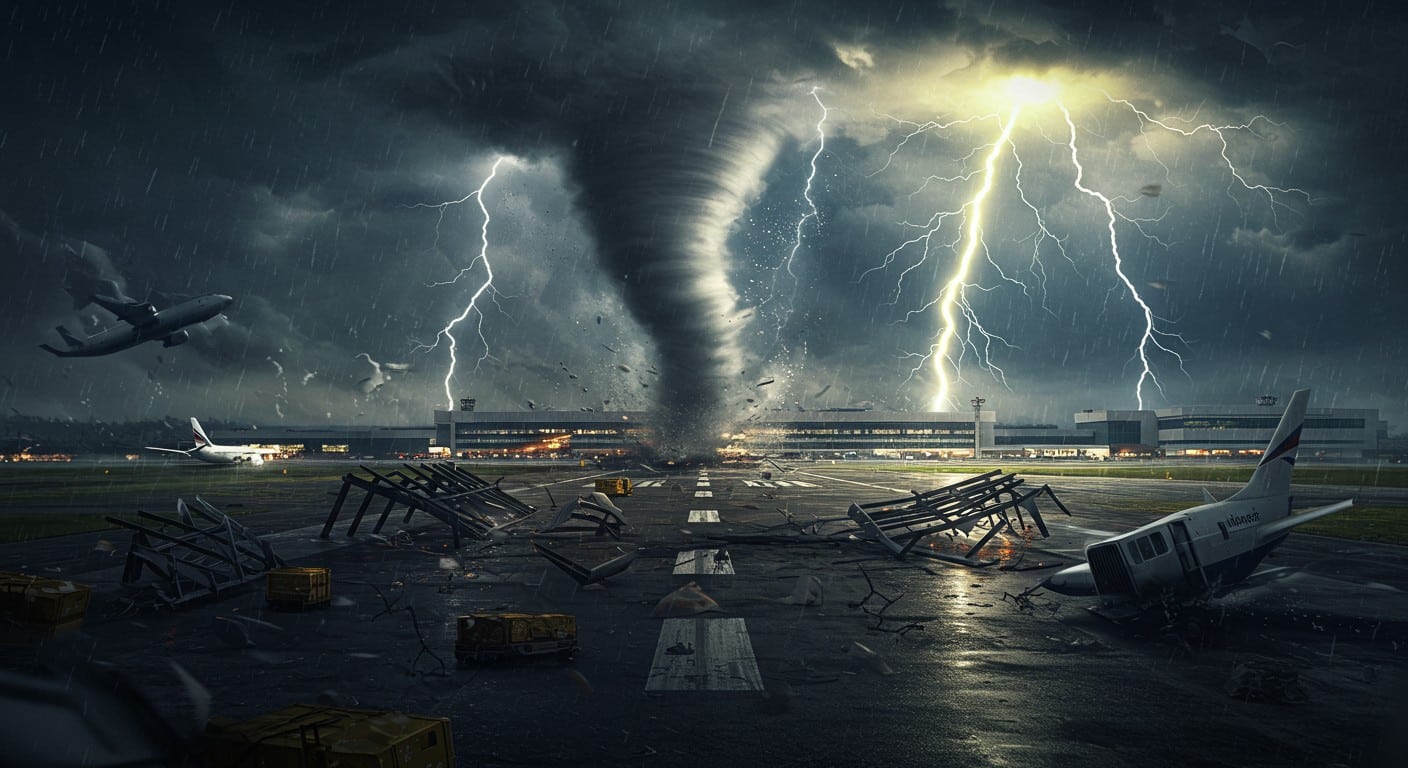 Une tornade frappe Tours, causant des dégâts à l’aéroport et ses environs. Découvrez les impacts et les phénomènes météo extrêmes en France.
