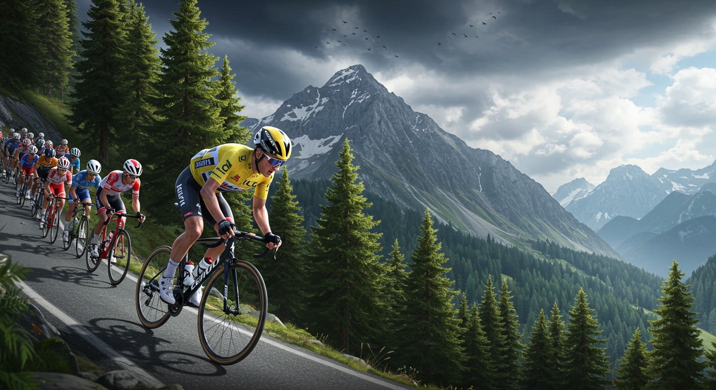 Thymen Arensman brille à La Plagne lors de la 19e étape du Tour de France 2025. Pogacar domine, Vingegaard résiste. Découvrez les moments forts !