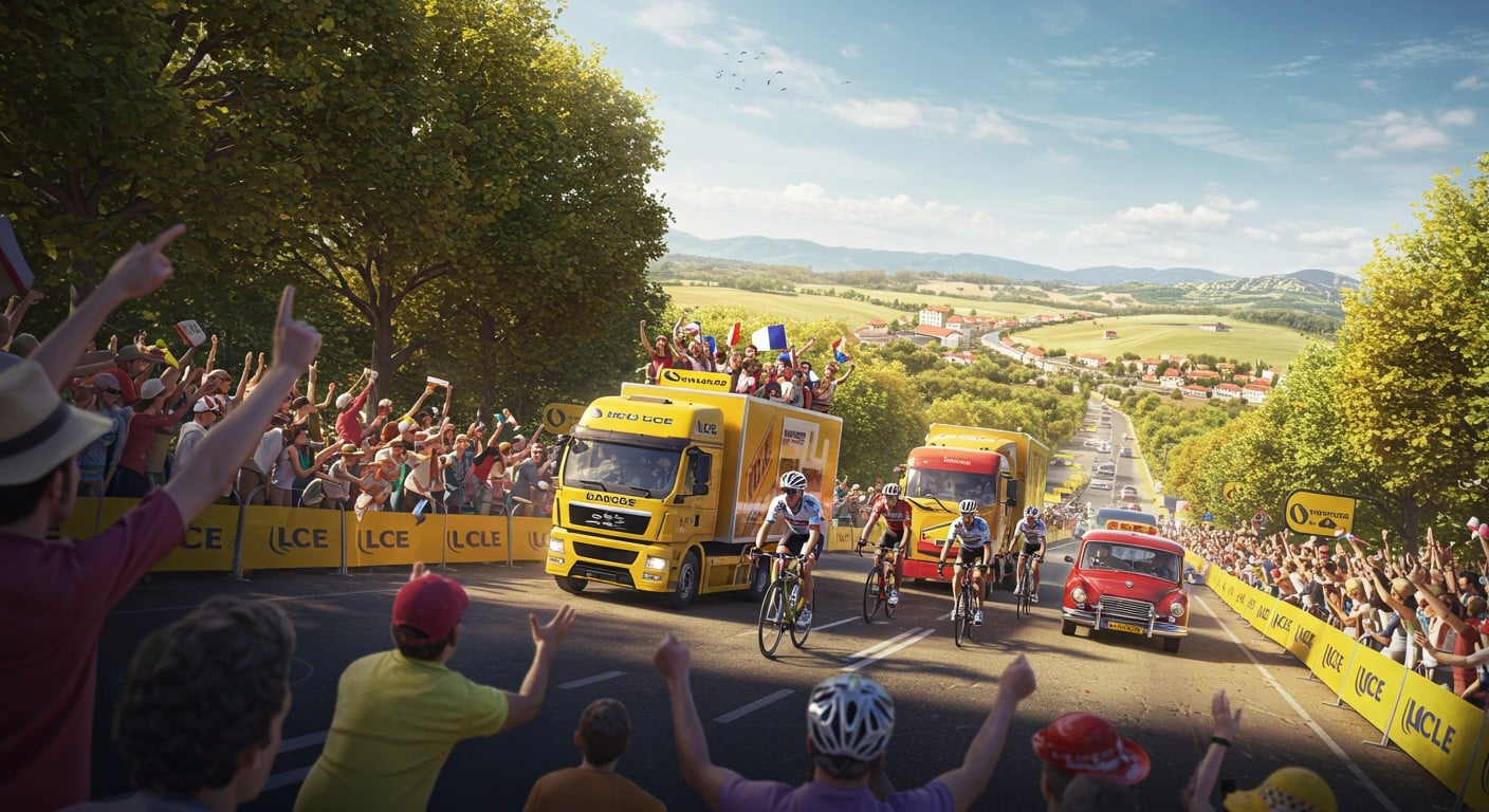 Découvrez les horaires et points de passage de la caravane du Tour de France 2025 pour l’étape 9 entre Chinon et Châteauroux. Suivez le parcours festif !