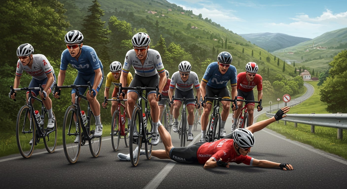 Revivez les chutes spectaculaires du Tour de France 2025, dont celle de Julian Alaphilippe, et découvrez leurs impacts sur la course.