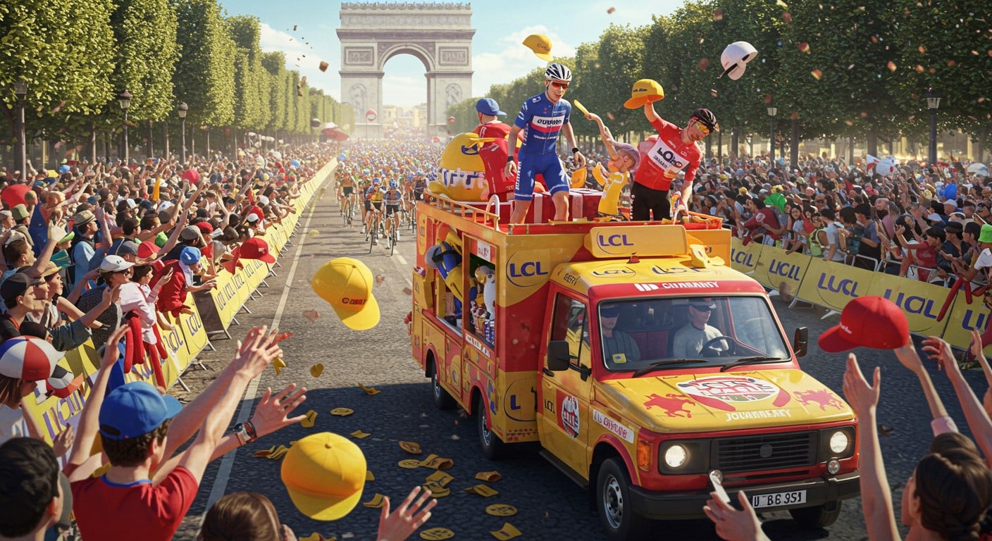 Plongez dans l'effervescence de la caravane du Tour de France 2025 lors de sa dernière étape. Découvrez l'ambiance, les coulisses et les moments forts !