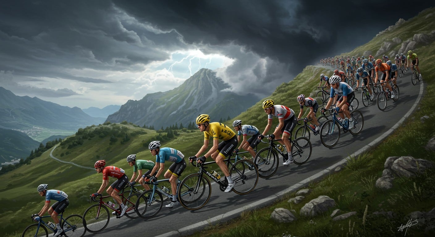 Suivez la 10e étape du Tour de France 2025 entre Ennezat et Mont-Dore, une course montagneuse qui promet des rebondissements et des écarts au classement général.