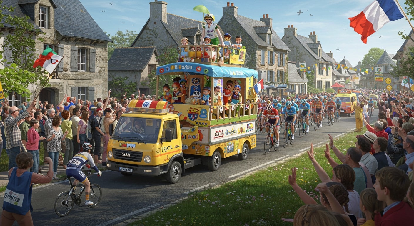 Découvrez les horaires et points de passage de la caravane de l’étape 8 du Tour de France 2025, de Saint-Méen-le-Grand à Laval. Suivez le parcours !
