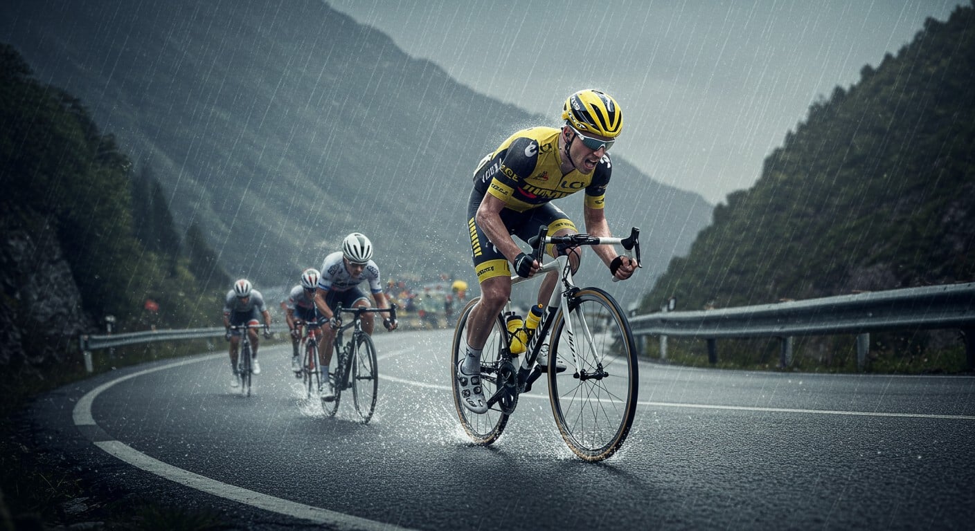 Kaden Groves remporte la 20e étape du Tour de France 2025 sous la pluie, tandis que Romain Grégoire chute. Découvrez l’analyse complète de cette course épique !