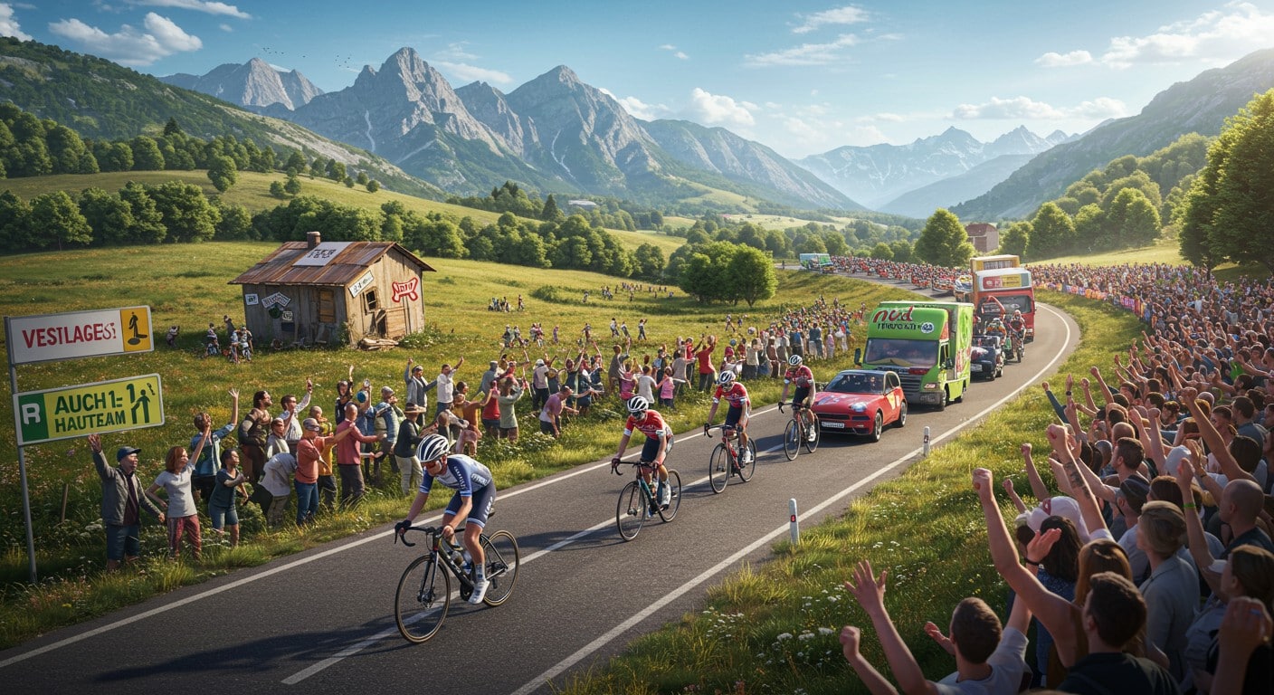 Découvrez les horaires ville par ville de la caravane du Tour de France 2025 pour l’étape 12 entre Auch et Hautacam, un parcours spectaculaire !