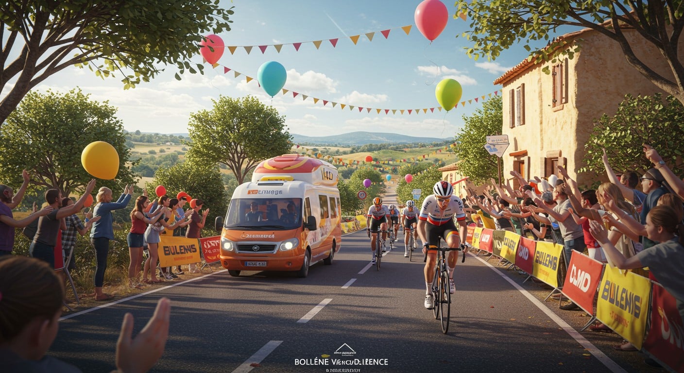 Découvrez les horaires de la caravane du Tour de France 2025 pour l'étape 17 entre Bollène et Valence, ville par ville, pour ne rien manquer !