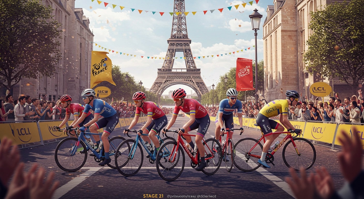 Découvrez les horaires de la caravane du Tour de France 2025, étape 21, de Mantes-la-Ville à Paris. Suivez son passage ville par ville !