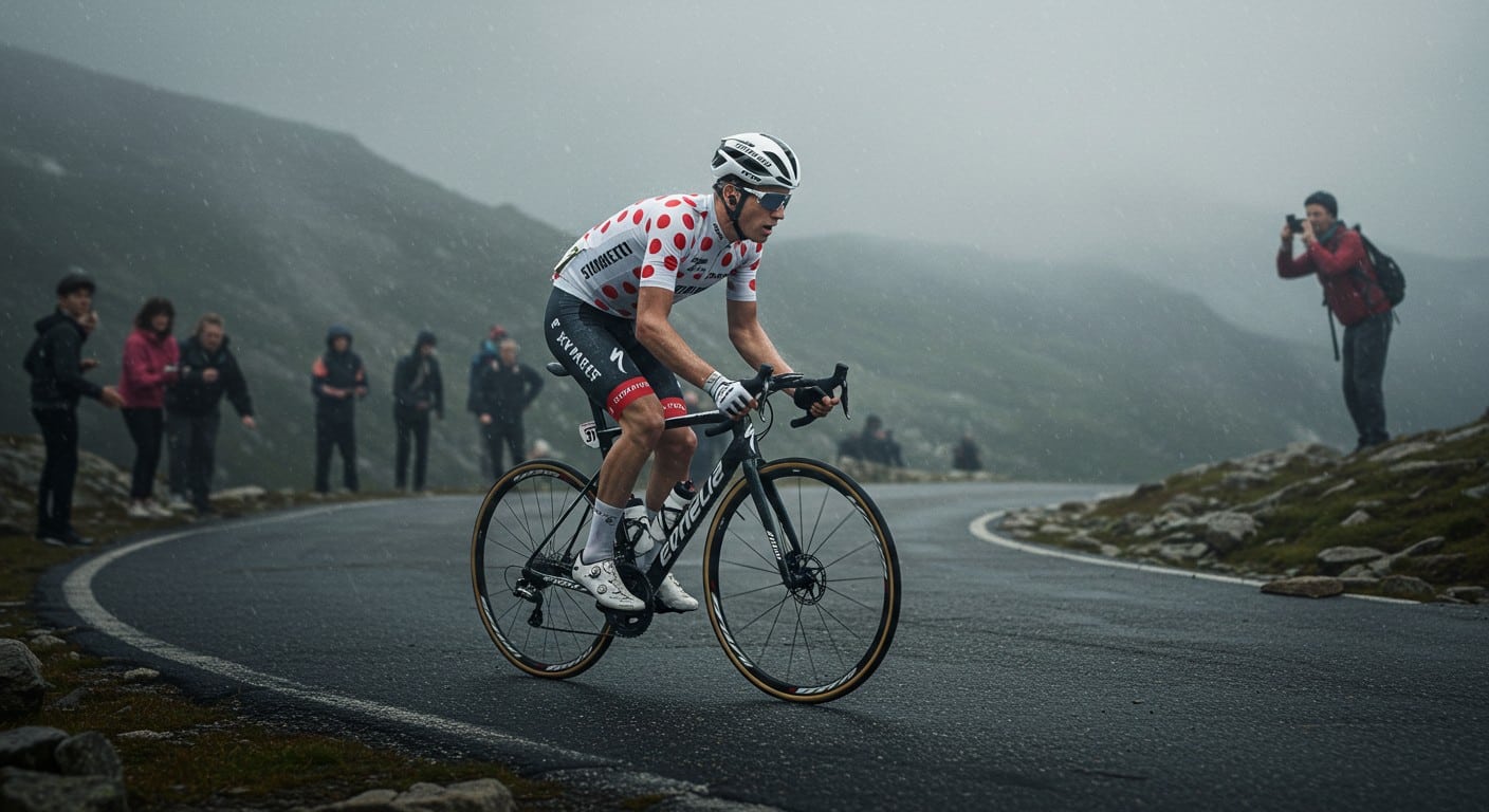 Lenny Martinez brille au Tour de France 2025, en quête du maillot à pois. Découvrez son ascension fulgurante et ses défis face à Pogacar !