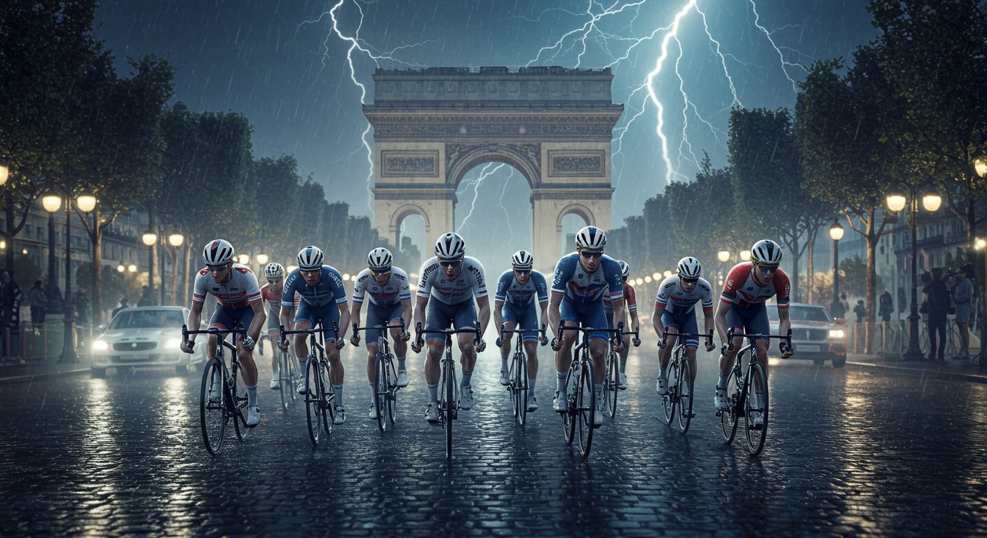 Final du Tour de France 2025 à Paris : pluie et orages menacent rue Lepic et les Champs-Élysées. Quels impacts pour les coureurs ? Découvrez les détails.