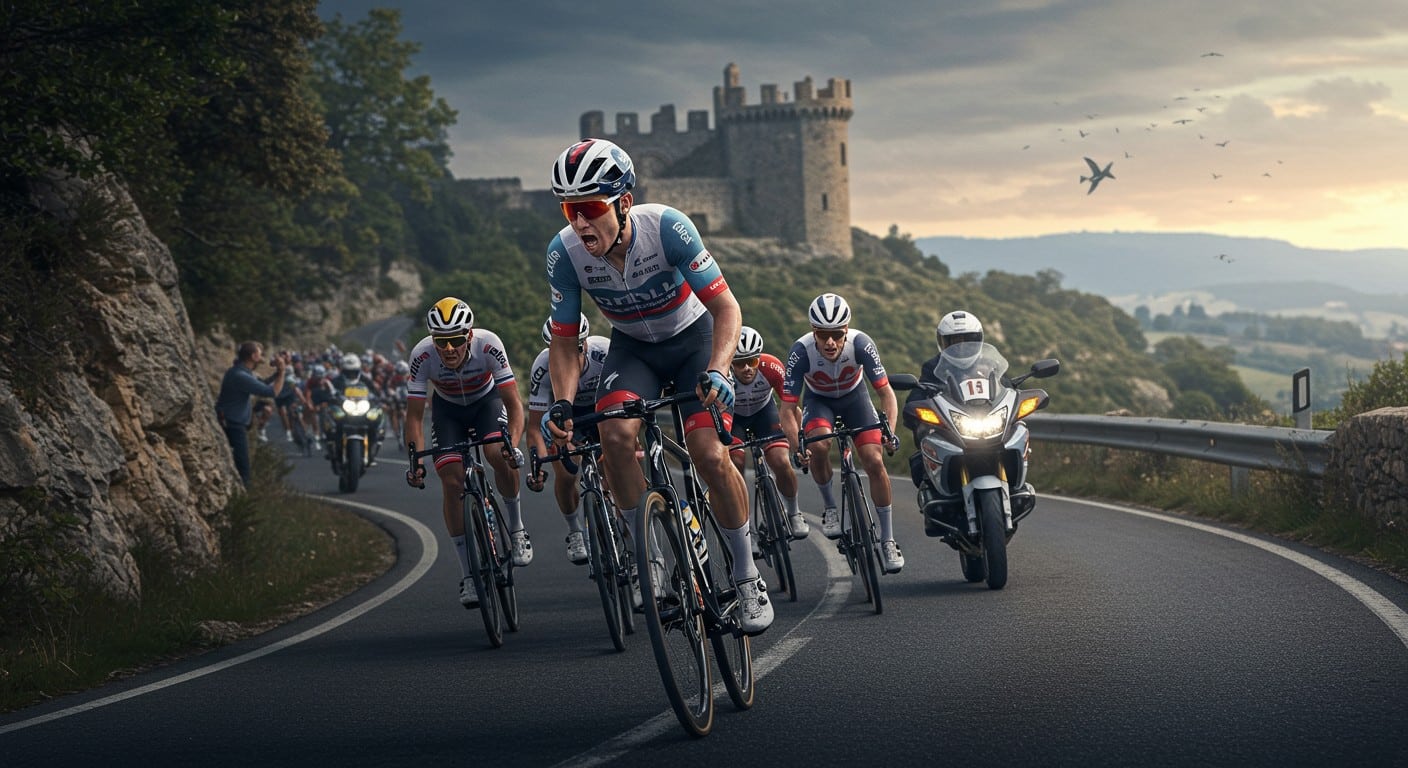 Polémique au Tour de France 2025 : un coureur accuse le vainqueur de la 15e étape d’avoir profité d’une moto. Découvrez les détails de cette controverse !