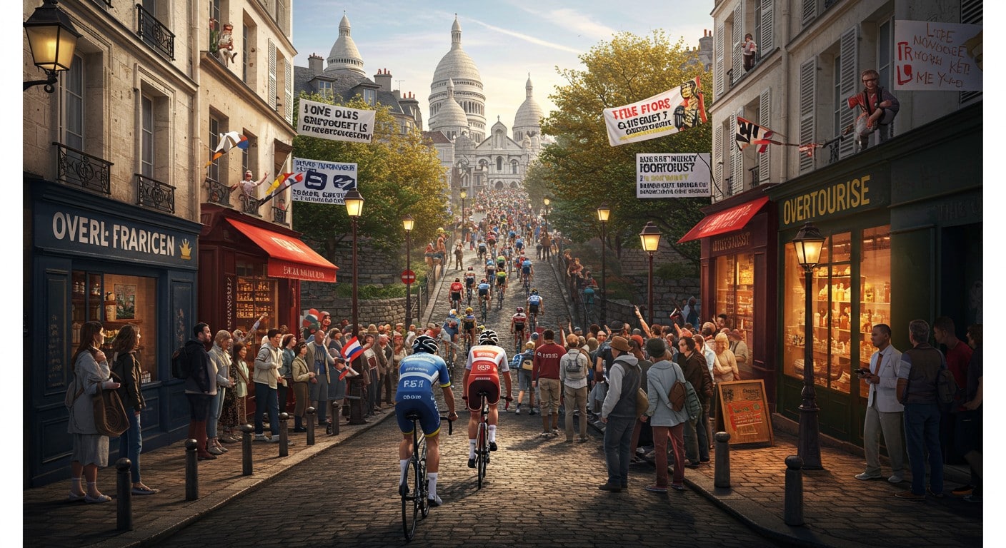 Le Tour de France s’invite à Montmartre ! Entre liesse populaire et défis du surtourisme, découvrez comment le quartier se prépare à vibrer.
