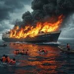 Tragédie Maritime En Indonésie : Ferry En Feu, 5 Morts