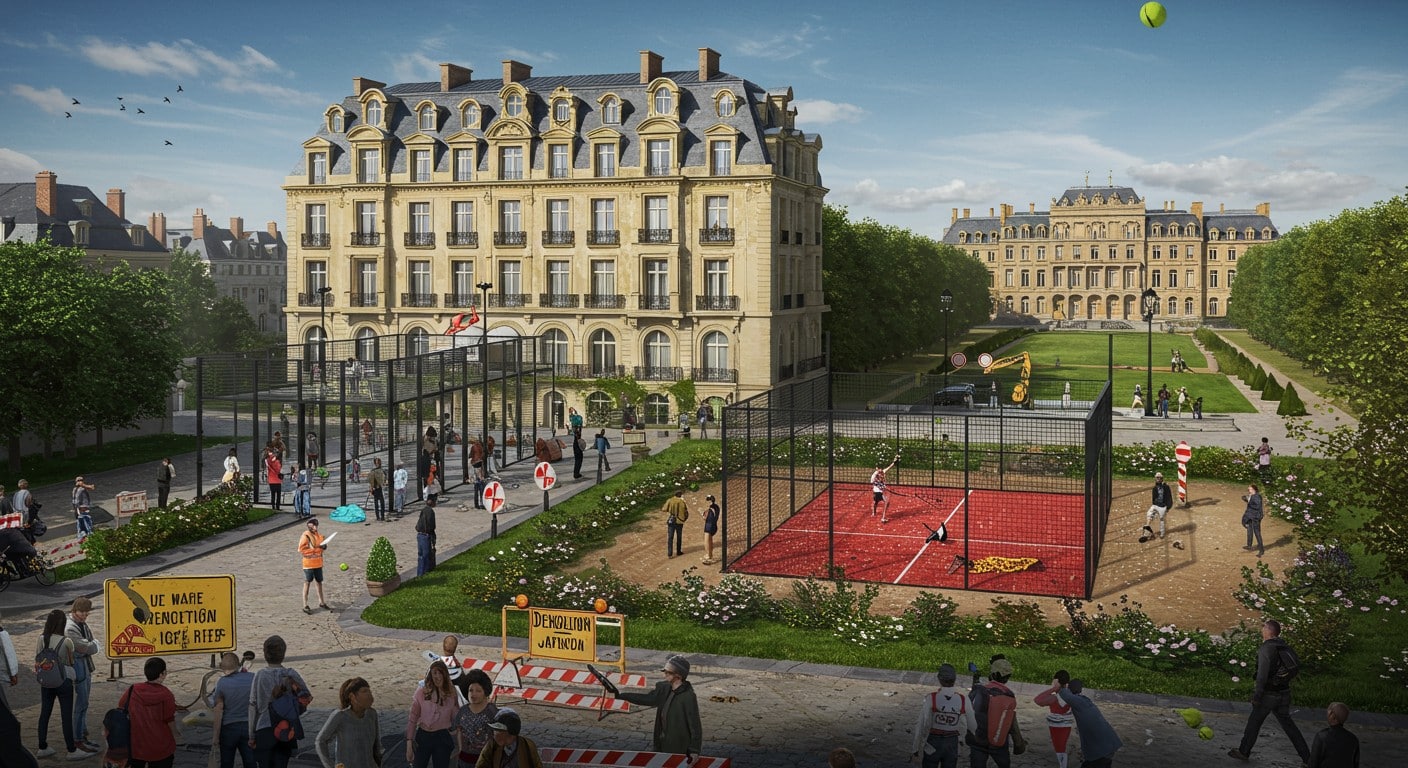 Le Trianon Palace doit démolir ses terrains de padel illégaux à Versailles sous un mois. Découvrez les enjeux urbanistiques et les impacts sur les riverains.