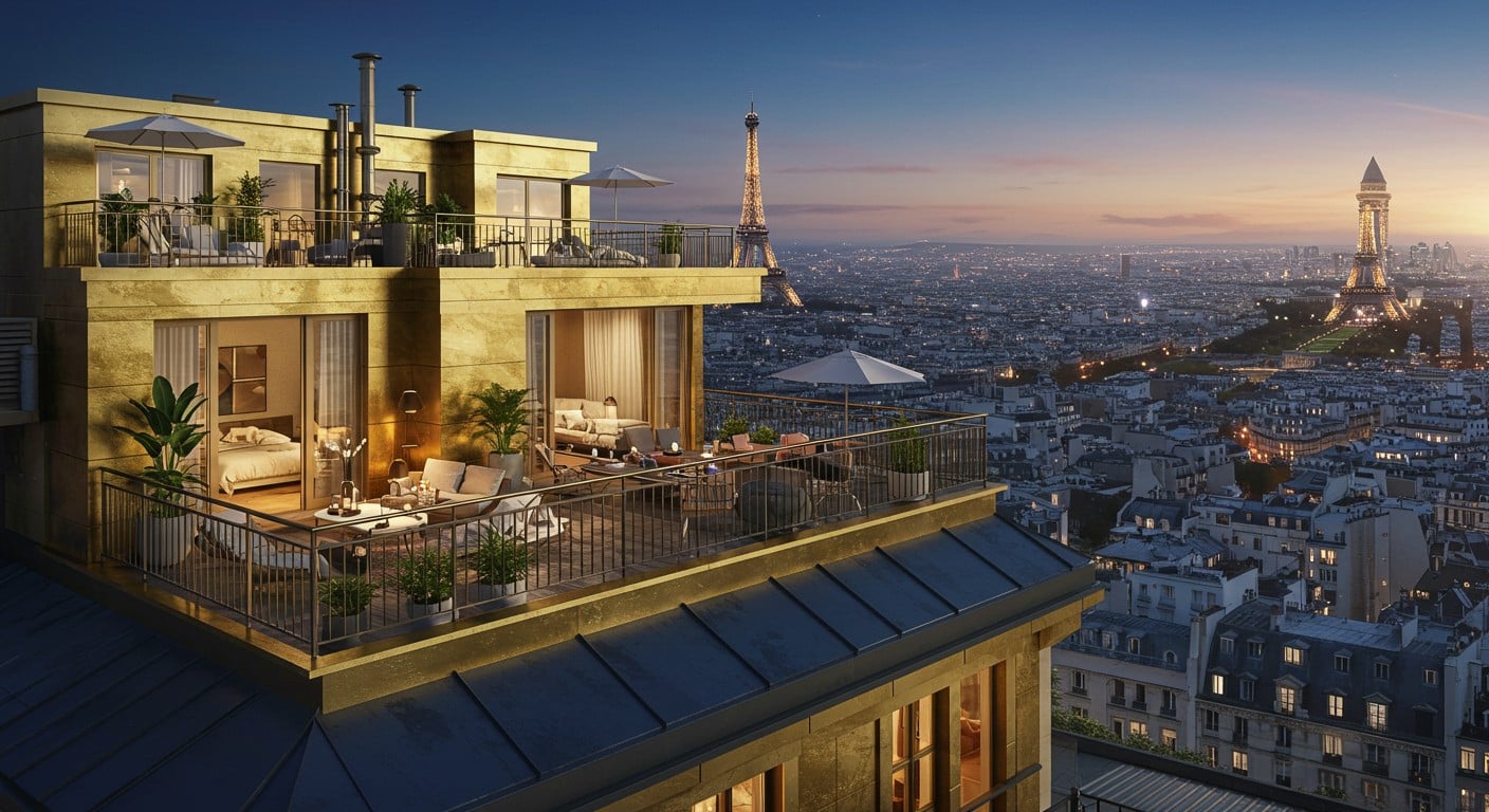 Découvrez un triplex de 213 m² à Asnières, avec vue panoramique sur Paris pour 3M€. Un bien immobilier unique alliant luxe et modernité.