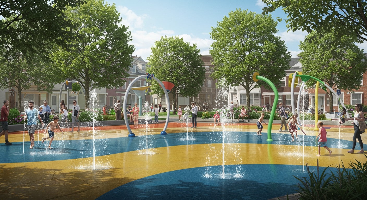 À Troyes, une aire de jeux d’eau remplace la maison de quartier brûlée en 2023, offrant fraîcheur et renouveau au quartier des Sénardes.