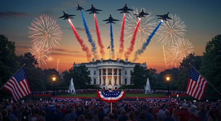Trump Célèbre Loi Budgétaire avec Parade du 4 Juillet