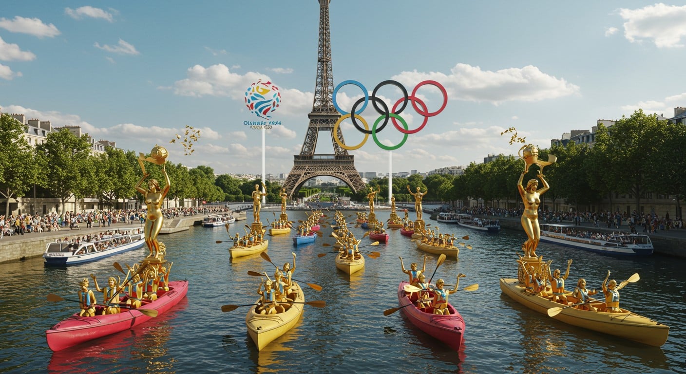 Un an après les JO 2024, Paris revit l’euphorie avec défilés sur la Seine et statues. Découvrez les temps forts des célébrations !