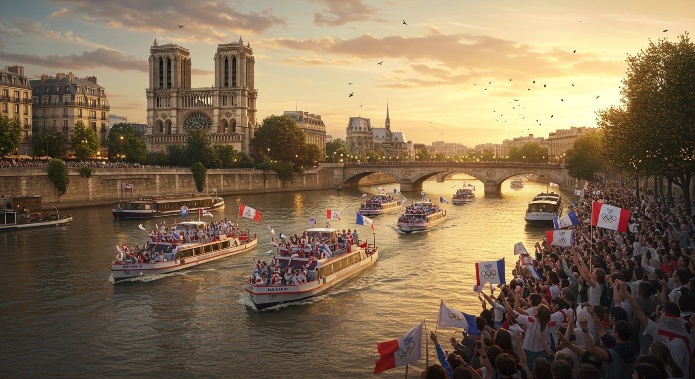 Revivez l’émotion des JO 2024 avec la parade sur la Seine, un an après. Souvenirs, festivités et nostalgie au cœur de Paris.