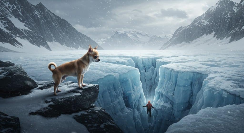 Un Chihuahua Sauve Son Maître Dans Une Crevasse