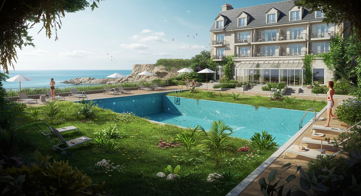 Un hôtel 4 étoiles en Bretagne abandonne piscine et hammam pour l'écologie. Découvrez cette démarche audacieuse face à l'urgence climatique !