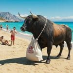 Un Taureau Sème la Panique sur une Plage Corse