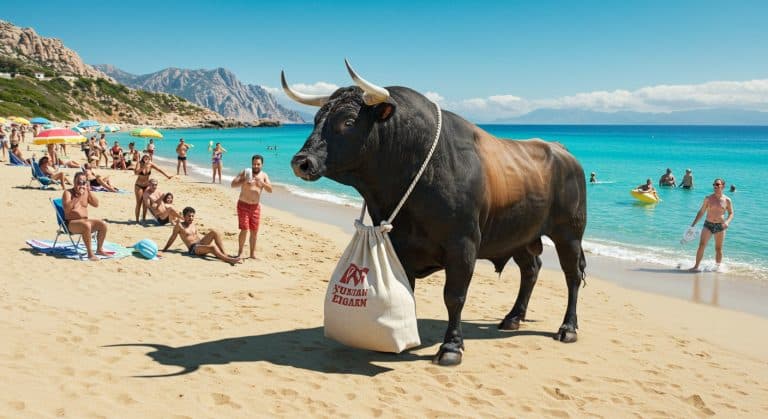 Un Taureau Sème la Panique sur une Plage Corse
