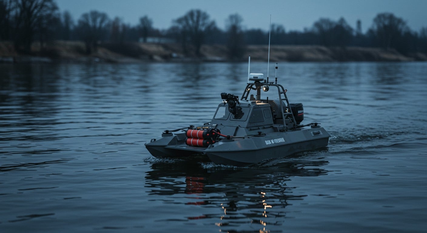 Découvrez Ursula, le bateau drone ukrainien polyvalent testé par Kiev. Missions de sabotage, reconnaissance et transport : une arme fluviale redoutable.