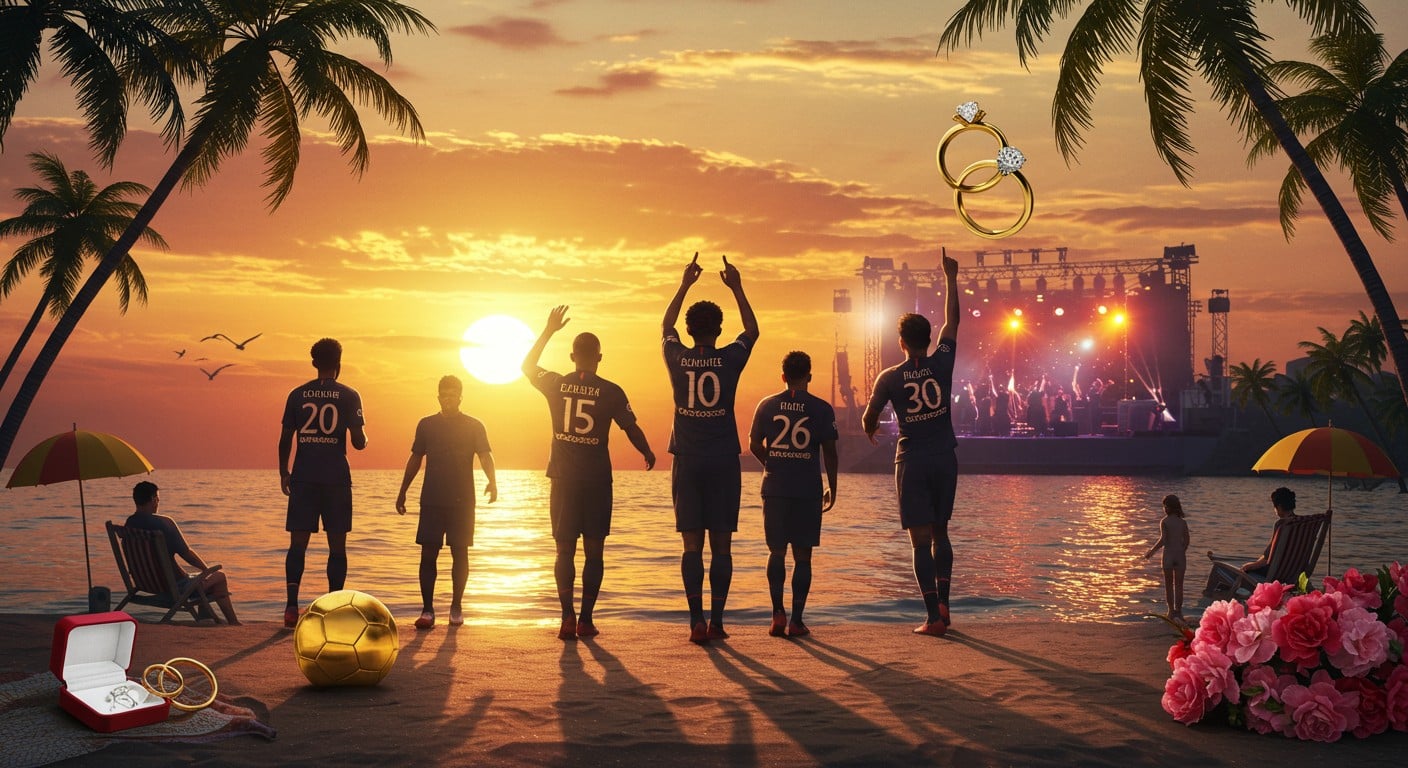 Comment les joueurs du PSG profitent de leurs vacances ? Mariages, concerts, plages : découvrez leurs moments de détente avant une saison intense.