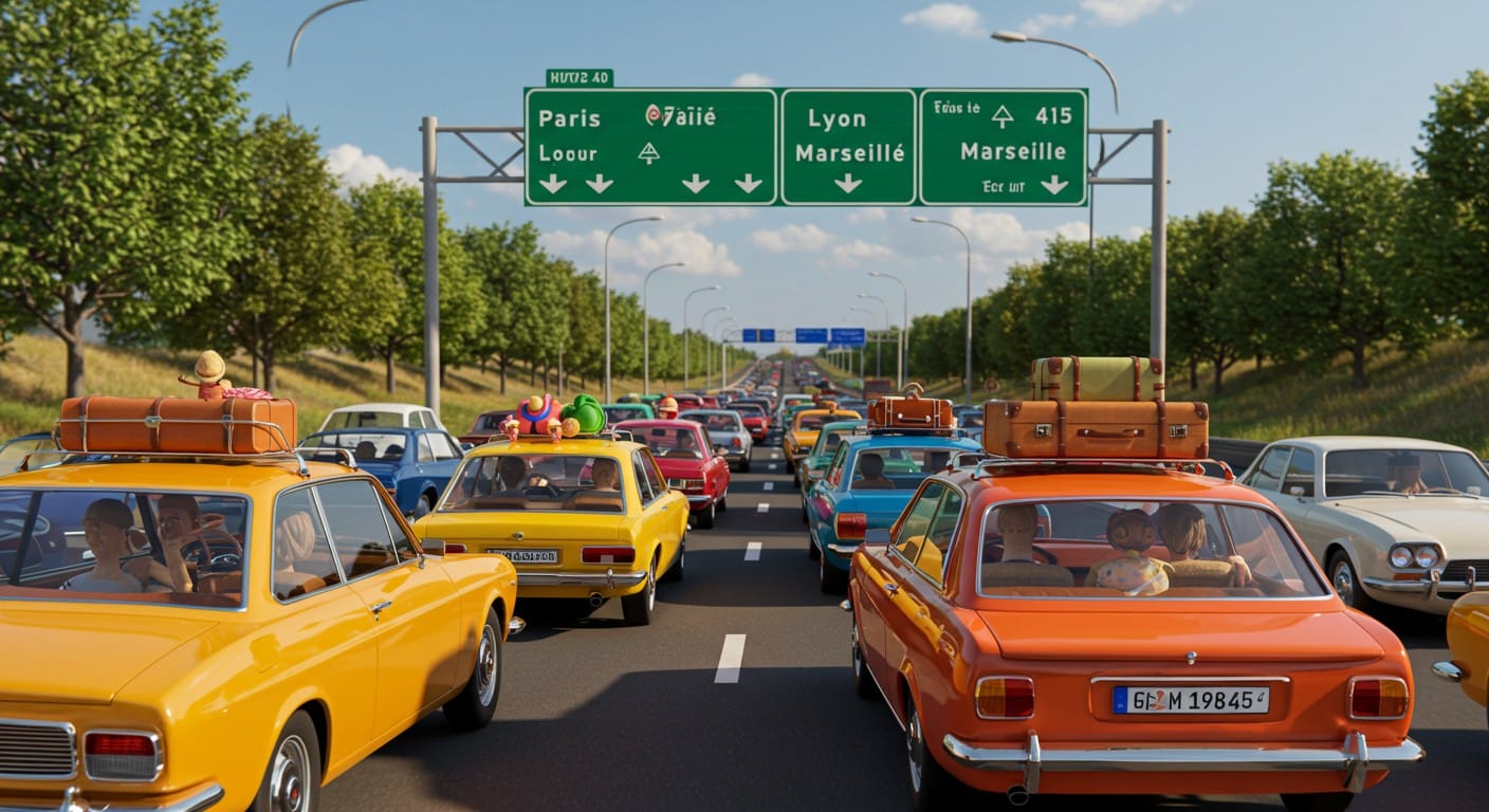 Embouteillages monstres ce week-end de chassé-croisé 2025 ! Découvrez les axes à éviter, les horaires clés et nos astuces pour un trajet fluide.