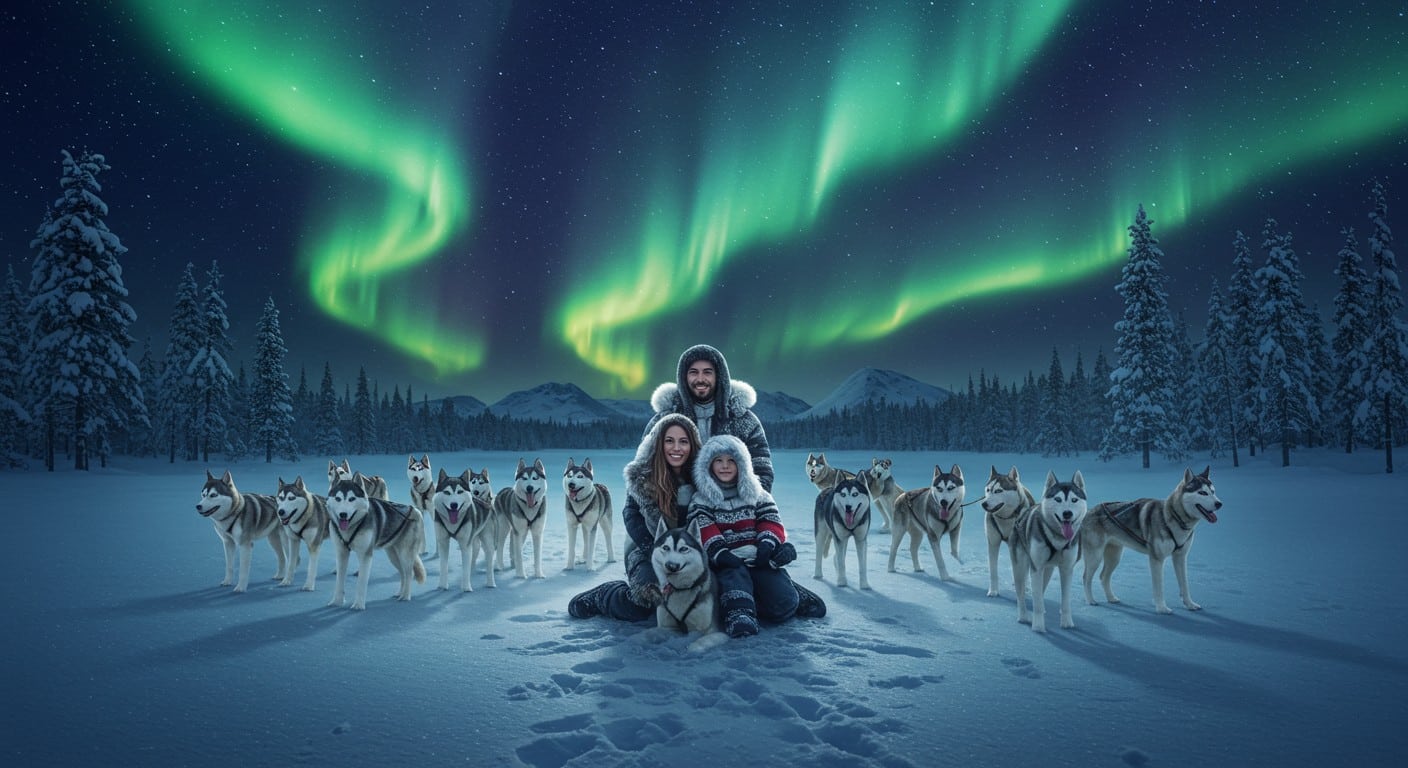 Découvrez comment une famille française a tout quitté pour vivre en Laponie avec leurs 20 huskies, entre balades en traîneau et immersion nordique.