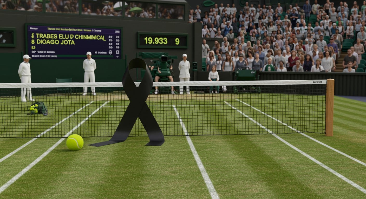 Wimbledon autorise un ruban noir en hommage à Diogo Jota, décédé tragiquement. Découvrez comment le tournoi rend hommage à cette star du football.