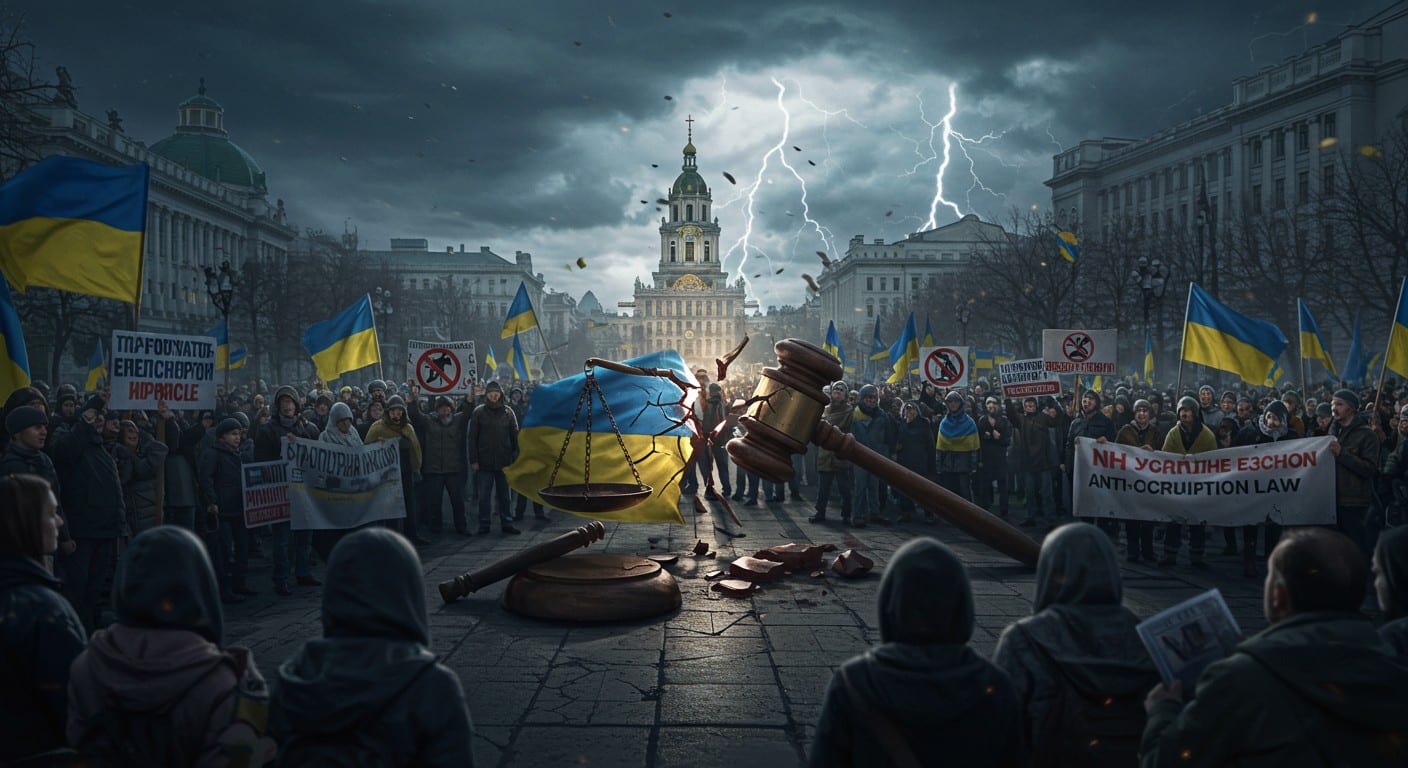 Zelensky face aux manifestations en Ukraine sur la loi anticorruption. Découvrez les enjeux, les réactions et les impacts sur l’UE. Cliquez pour tout savoir !