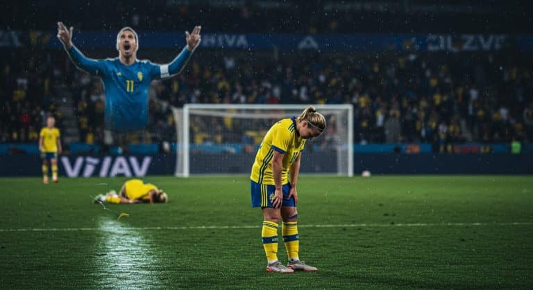 Zlatan Console Smilla Holmberg Après Son Pénalty Raté